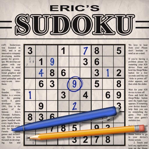 Eric's Sudoku –Classic Puzzles cover