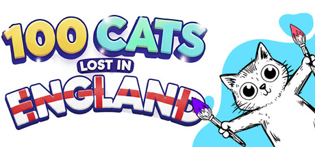 100 Cats Lost In England Find & Color cover